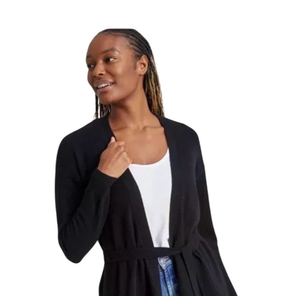 Charter Club Women's New With Labels Drawstring Waist Cardigan, Long Size M. - Picture 3 of 7